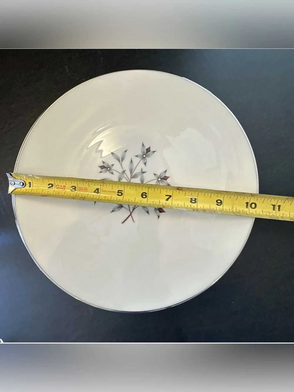 Lenox Princess Dinner Plates PAIR Hand Enameled Platinum Trim Thanksgiving Fall